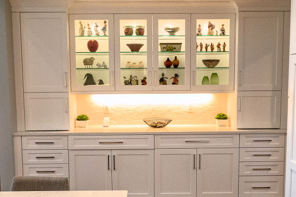 Cabinetry with In and Under Cabinet Lighting